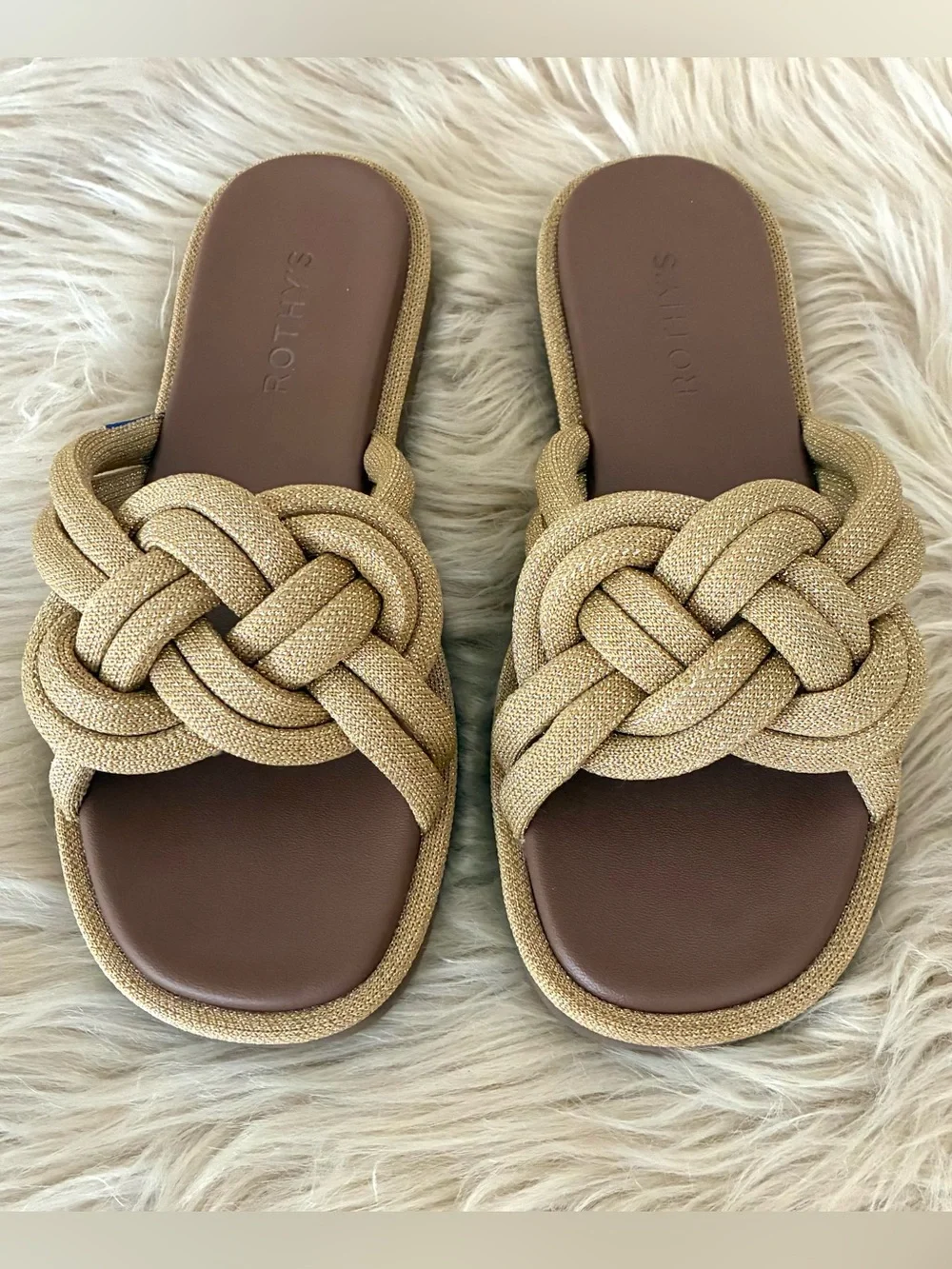 Rothy’s NWOT The Summer Sandal in Golden Sun Sz 7.5